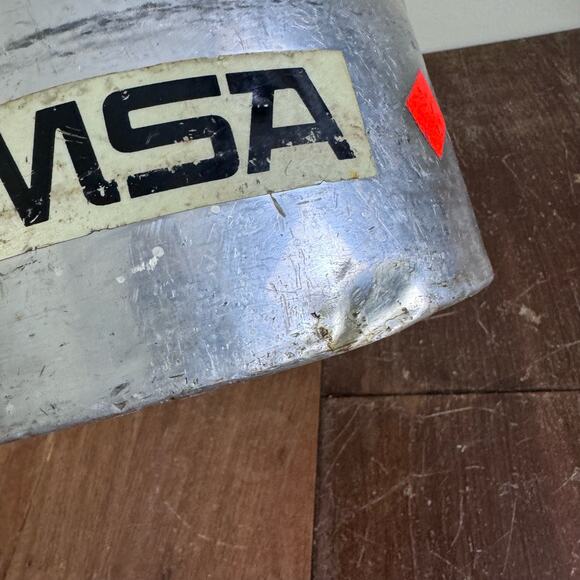 Leyse Aluminum Co MSA orange Sticker Metal bucket Coal Miner Railroad‎ VINTAGE - Picture 4 of 12